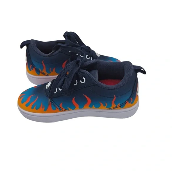 Heelys Kids Sneakers with Flame Design in Blue and Orange - Picture 2 of 5